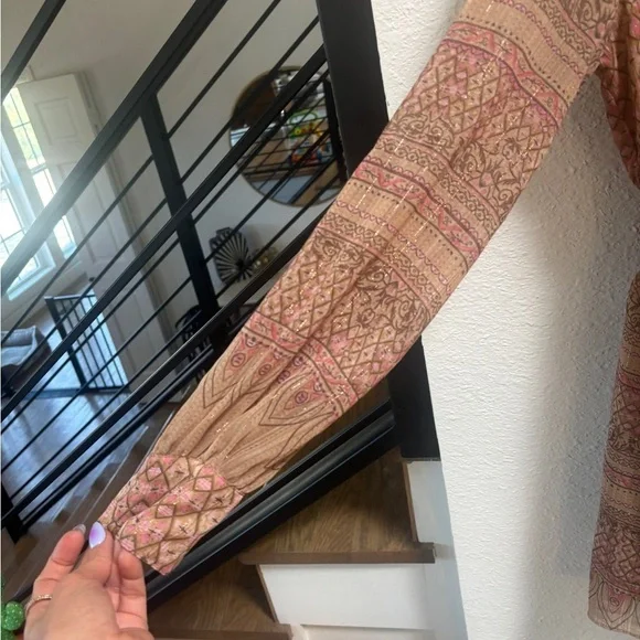 House of Harlow 1960 Shona Joy Metallic Smocked Mini Dress - Picture 5 of 6